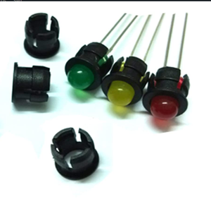 パネルの黒いプラスチック5mmLEDホルダーLEDライト取り付けホルダー - Product Image 1