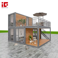 Duplex moderne de luxe préfabriqué Maison modulaire préfabriquée de 2 chambres à coucher Maisons préfabriquées Cottage à deux étages Maison en conteneur portable