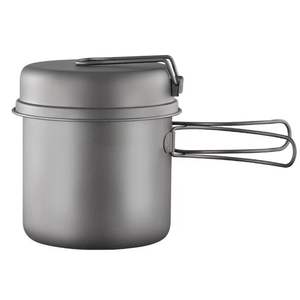 Ensemble de cuisine d'extérieur en titane pur BIFREE, marmite à soupe et poêle à frire de 3-4 L, ustensiles de cuisine portables pour le camping - Product Image 5