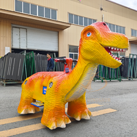 Manège électrique télécommandé en forme de dinosaure pour enfants, idéal pour les parcs d'attractions et centres commerciaux