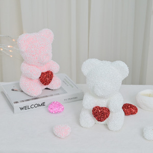 Orsetto Decorativo per San Valentino, Tanabata, Festa della Mamma, Articoli Decorativi per Feste, Orsetto in Plastica Adorabile - Product Image 4