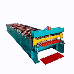 ماكينة صنع الألواح المموجة المموجة المموجة المموجة المجعدة بالألوان من الزنك - Product Image 1