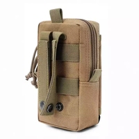 Sac de taille tactique BEARKY MOLLE, accessoires de randonnée décontractés, style vintage, fermeture éclair, EDC, pochette pour téléphone portable, magazine, polyester