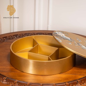 Bandeja China para Frutas, Dulces, Dátiles, Plato de Madera para Servir Frutos Secos, Cacahuetes y Frutas Deshidratadas - Product Image 1