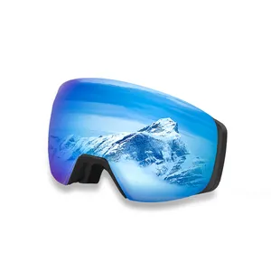 نظارات تزلج جليد معتمدة من CE للبيع بالجملة مصنعة من صانعي القطع الأصلية مُخصصة نظارات تزلج جليد نظارات تزلج مغناطيسية حاصلة على شهادة CE للبيع بالجملة
