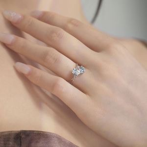 DYLAM <b>Dainty</b> Fine Fashion Women <b>Rings</b> S925 Silver Crossed 2-Layers Double 5A Cubic Zirconia Wedding Promise Engagement <b>Rings</b> - Product Image 2