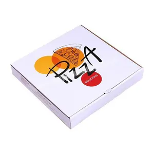 Custom 12 14 15 18 дюймов гофрированная пищевая упаковочная коробка крафт-бумага с логотипом коробка для пиццы 35 см
