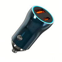 Chargeur de voiture portable mini à double port en alliage d'aluminium à charge rapide pour iPhone Samsung Huawei - Vente flash