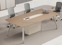Bureau de direction moderne en bois en forme de L extensible avec pieds en métal, mobilier commercial