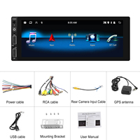 Radio para Auto Podofo de 6.86'' con Android, 2+32G, 1 Din, Estéreo para Auto, Carplay Inalámbrico y Android Auto con Cable, Wifi, Bluetooth, GPS Integrado, FM, RDS
