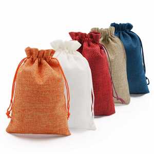 Sac cadeau réutilisable en toile de jute et lin avec cordon de serrage, pochette écologique pour bijoux, bougies, savons, 4x6 pouces, Bolsas De Organzas Yute, pour la Saint-Valentin et Noël - Product Image 1
