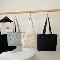 Sacs à bandoulière pour femmes de grande capacité avec logo personnalisé Sacs à main fourre-tout en nylon robuste avec fermeture éclair et poches