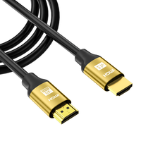 Câble HDMI HD mâle à mâle 8K 60hzhdmi câble or PVC moniteur OPP sac Stock HDTV moniteur Pc ordinateur nu cuivre tresse 50 pièces YL-H030