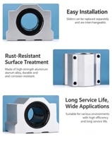 Kit de roulements linéaires de précision SBR20 en acier chromé, guides d'axe à mouvement linéaire et bloc de roulement SBR20UU pour CNC automatisé