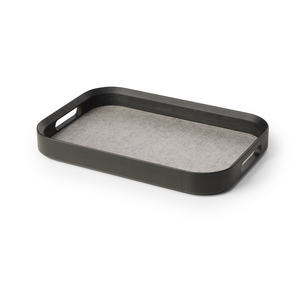 Vente directe des fabricants Plateaux rectangulaires en bambou Plateau décoratif de haute qualité avec poignées Empilables Design moderne - Product Image 5