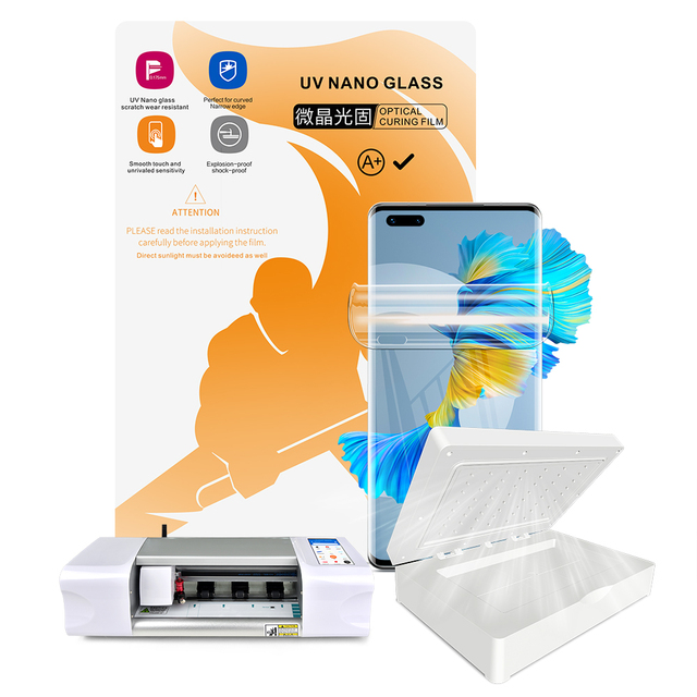 18X12Cm Pet Tpu Material Uv Light Liquid Nano Screen Protector Uv Curing Screen Film for Cutter Plotter