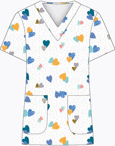 Divisa Ospedaliera Alla Moda in Cotone e Poliestere, Camice da Infermiera con Stampa Personalizzata per Halloween - Product Image 1
