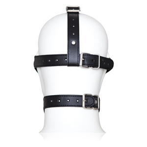 Boule <span class=keywords><strong>de</strong></span> bouche avec bandeau pour les yeux Jouet <span class=keywords><strong>de</strong></span> bondage <span class=keywords><strong>Masque</strong></span> pour les yeux en cuir Boule <span class=keywords><strong>de</strong></span> bouche en plastique creuse/solide Jouet Bdsm pour couples - Product Image 4