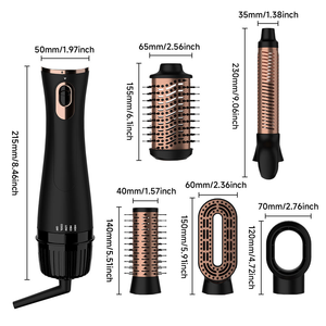 Brosse à air chaud 5 en 1 avec revêtement <span class=keywords><strong>c</strong></span>éramique, sèche-cheveux 1200W, volumateur, peigne coiffant pour la maison et le salon - Product Image 2
