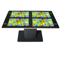 Table interactive tactile TFT LCD intelligente pour café, équipement publicitaire pour restaurant, écran de bureau portable et léger intégré
