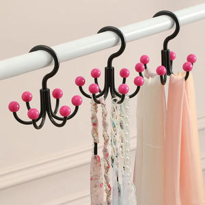 Practical Six Claws Rotating Hook Portable Plastic Scarf Hat <b>Bag</b> Organizer Space-Saving Hook <b>Hanger</b> <b>Laundry</b> - Product Image 5