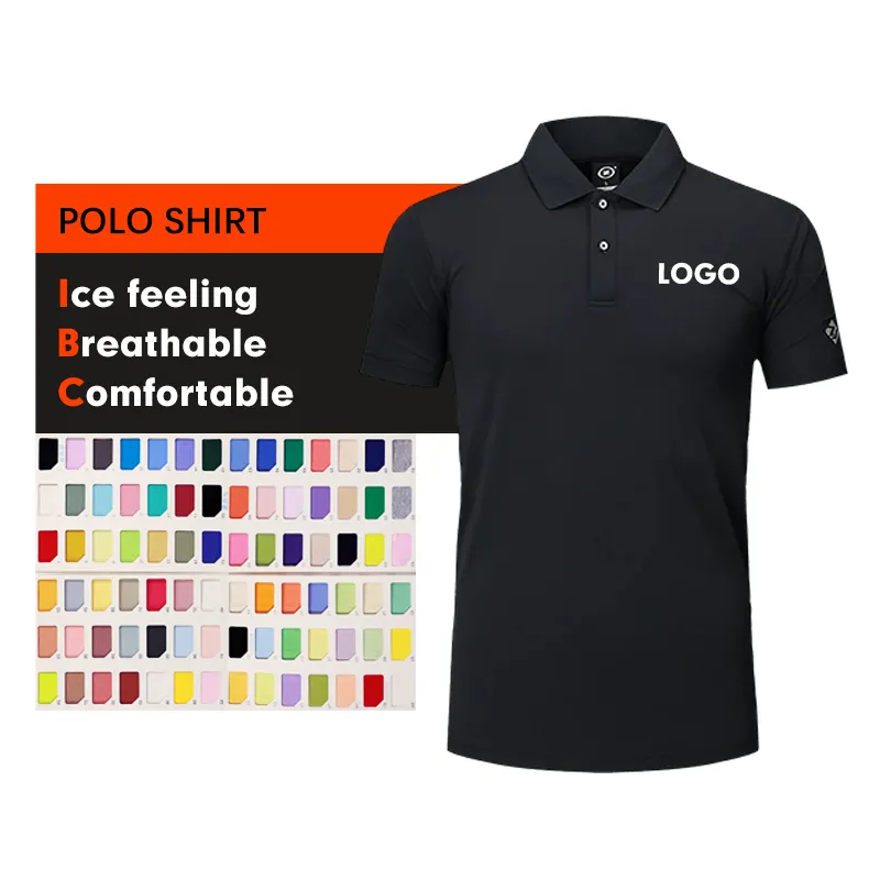 Polo uni large à demi-manches unisexe, maillot uni, col rabattu, grande taille, t-shirt de Golf pour hommes, vente en gros,