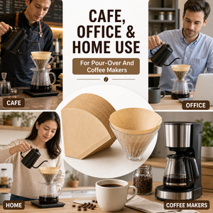 Filtres à café coniques <span class=keywords><strong>V02</strong></span>, <span class=keywords><strong>200</strong></span> unités, papier naturel non blanchi, pour cafetière à filtre 2-4 tasses - Product Image 4