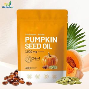 Cápsulas de Aceite de Semilla de Calabaza de 1000 mg con Saw Palmetto - Soporte Natural para la Salud de la Próstata y el Crecimiento del Cabello para Adultos - 300 Cápsulas - Product Image 1