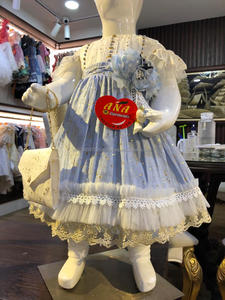 Robe en coton pour fille, tenue princesse avec dentelle, manches 3d, prix d'usine, nouvelle collection, - Product Image 6