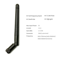Antenne Wi-Fi 2,4 GHz Mini Intérieure Externe Sans Fil SMA 2,5 GHz 600 MHz 960 MHz Antenne de Communication Wi-Fi en Caoutchouc