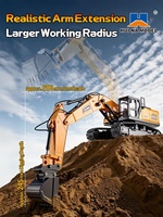 Nueva Excavadora a Control Remoto Huina 2026, Escala 1:24, 2.4GHz, Multifuncional, Vehículo de Construcción RC con Brazo y Cucharón Móviles, Modelo XE1260