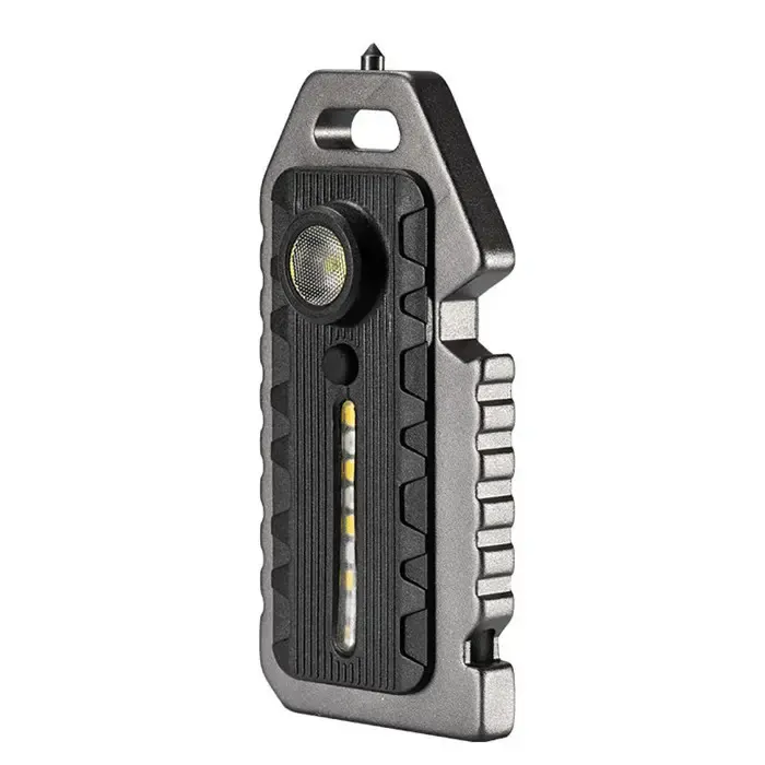 NIA-K3 kleiner Mini-Carabiner Schlüsselanhänger LED wiederaufladbar Rettung sicherheit Taschenlampe mit Pfeife