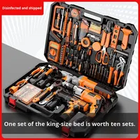 Ensemble de perceuse électrique multifonctionnelle pour un usage domestique, menuiserie, électricien, quincaillerie, entretien quotidien, outils combinés