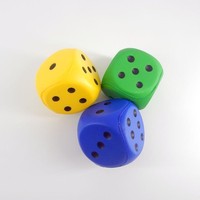 Dés en mousse plastique personnalisés en gros, mini-dés colorés, accessoires, jouets éducatifs pour enfants, dés de jeu pour fêtes, blocs de dés – Vente directe usine OEM