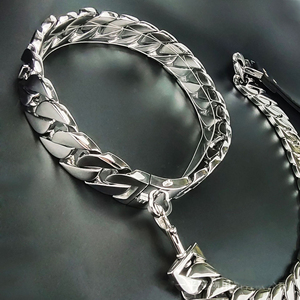Hersteller <span class=keywords><strong>Designer</strong></span> Custom Halsbänder und Leinen Durable Cuban Link Luxus Hunde halsband und Blei Set - Product Image 6