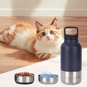 Free Sample Pet <b>Dog's</b> Water <b>Bottle</b> Single Wall Stainless Steel Vacuum Portable Pet Food Storage in Stock - Product Image 2