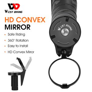 WEST BIKING Miroir convexe HD à rotation à 360 degrés Mini miroir de guidon pour vélo pour le cyclisme Accessoires de vélo - Product Image 3
