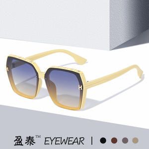 Yingtai Eyewear <b>Square</b> <b>Sunglasses</b> UV400 Plastic Metal Frame Women Fashion Sunshades - Product Image 5