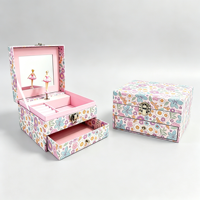 Boîte à musique personnalisée Yiyu avec ballerine dansante pour filles, avec tiroir de rangement, boîte à souvenirs musicale pour enfants, cadeau, vente en gros