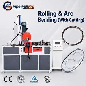 <b>Thick</b> Wall CNC Tube <b>Ring</b> Rolling Bending Cutting Machine Round Square Rectangular Steel Pipe Circle Forming Heavy Fabrication - Product Image 1