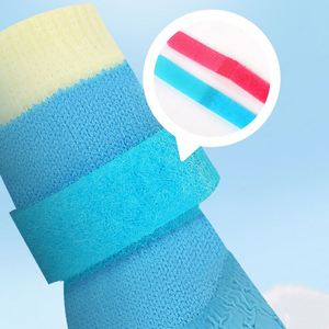 Nouvelles protections souples pour pattes d'animaux, 4 pièces, pour la marche, chaussures pour chats avec sangles réglables, chaussettes antidérapantes pour chiens avec semelle en caoutchouc imperméable - Product Image 5