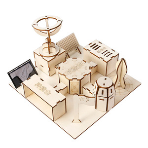 ชุดประกอบวิทยาศาสตร์ฐานดาวอังคาร OKYN-Y2677 DIY แบบจำลองตัวต่อไม้ - Product Image 2