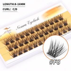 Cils en grappes synthétiques 3D multicouches DIY en gros, marque privée pour kit, cils inférieurs à pointes, sans cruauté, végétalien - Product Image 3