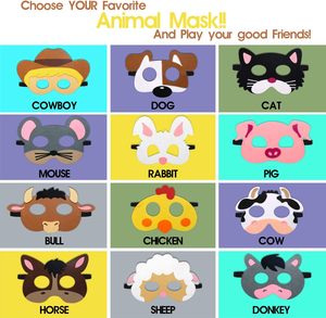 Decorazioni Custom Cosplay giorno <span class=keywords><strong>bambini</strong></span> copricapo cartone animato animale in feltro maschera per <span class=keywords><strong>bambini</strong></span> costumi vestire le forniture per feste - Product Image 3