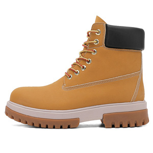 Bottes Martin pour hommes à semelle plateforme ultra-légère, modèle Kick Not Bad Rhubarb, nouvelles bottes décontractées pour hommes, bottines chaudes et doublées polaire - Product Image 5