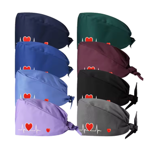 Cappelli da ospedale con stampa a cuore in Denim per divise per accessori chirurgici medici e infermieri - Product Image 3