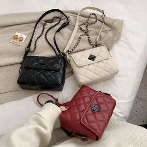 Bolsas de mão femininas com corrente preta, moda feminina, bolsa pequena para mão 2022