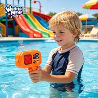Pistolet à eau miniature Cyberpunk en plastique pour enfants, pistolet à eau coloré cool, longue portée, lanceur d'eau manuel, jouet aquatique d'été pour l'extérieur