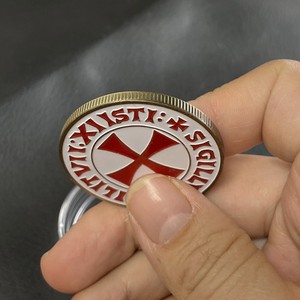 Monedas Conmemorativas Medievales de los Caballeros Templarios Personalizadas al por Mayor, Insignias de Recuerdo Históricas Personalizables - Product Image 2