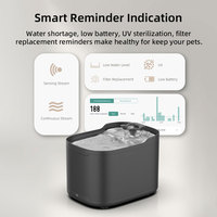 Fontaine à eau OEM 2,5 L Wifi en acier inoxydable pour chat Capteur automatique Purificateur d'eau UV sans fil pour animaux de compagnie Fontaine pour chats